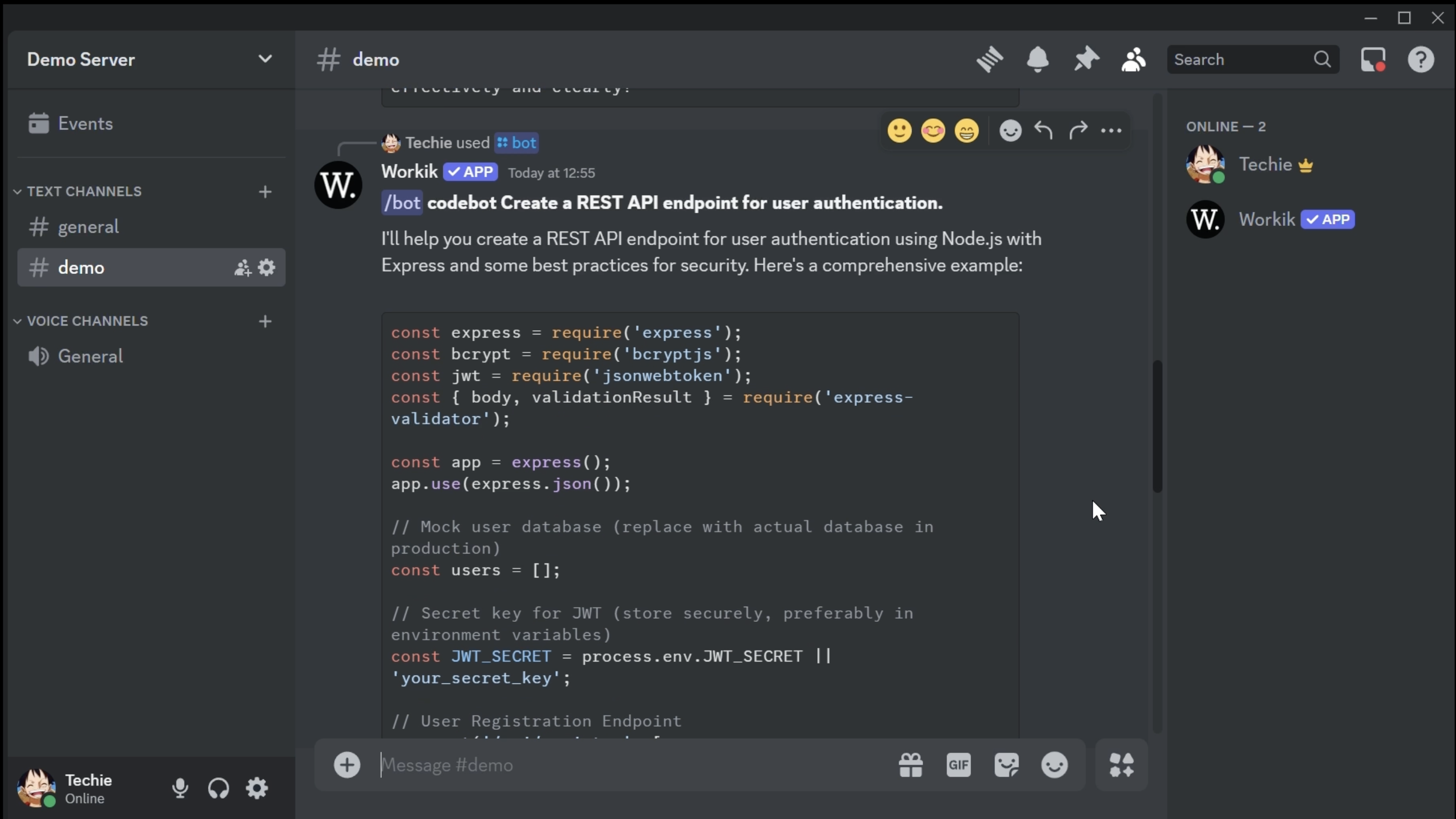 AI Code snippet generation